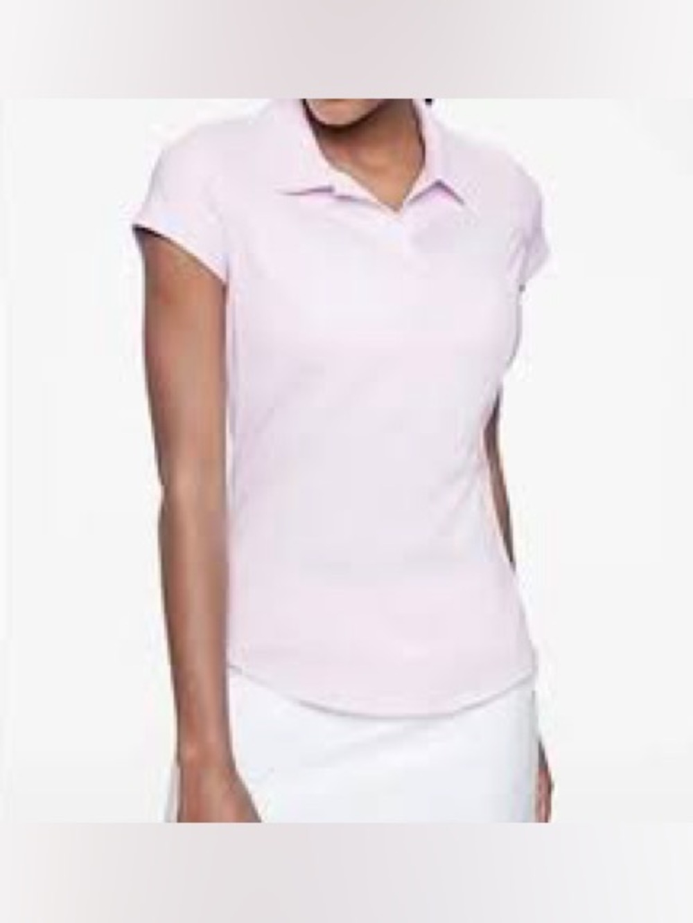 XXS Athleta On Par Performance Polo Light Pink Womens Shirt Sleeve Active Sports